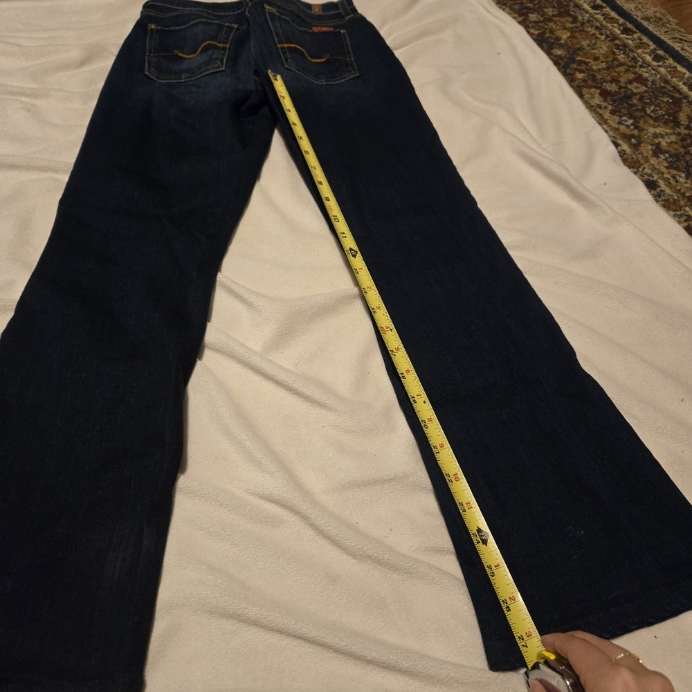 7 For All Mankind Deep Indigo Bootcut Stretch Jeans Size 26 - Picture 6 of 6